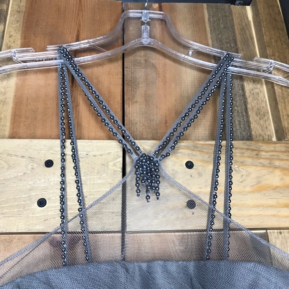 Alfred Angelo Strapless Gray Prom Bridesmaid Dress - Picture 5 of 8